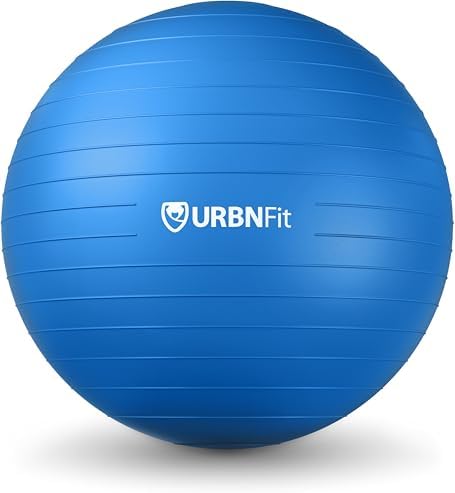 URBNFit Exercise Ball - Yoga Ball in Multiple Sizes for Yoga, Pilates, Pregnancy, Stability - Anti-Burst Swiss Balance Ball w