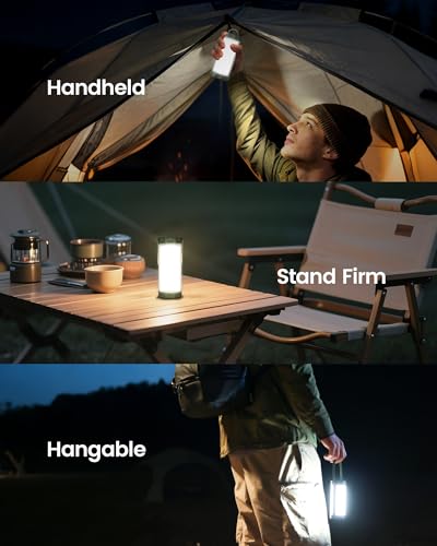 ãGlocusent Lanterna da Campeggio, 106LED con 5 Luminosità, Fino a 1200LM, 3 Modalità e SOS, Ricaricabile per 120 Ore, Impermeabile IP68, Piccola e Leggera, Luce di Emergenza per Blackout, UraganoÓ