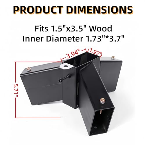 ZSHIGANMA Target Stand Base for AR500 Steel Shooting Target, 2x4 Target Stand Brackets for Shooting Range Outdoor and Indoor (Black) by ZSHIGANMA - Used condition - Image 3