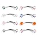 Ruifan Mix Color Glitter Bar & Surgical Steel Bar Curved Barbell Snake Eyes Tongue Ring Piercing 14G 8PCS