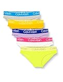Bikini, 5 unidades Calvin Klein 5PK Bikini Estilo Ropa Interior, Purple/Orange/Heather/Citrina/Grey, M para Mujer