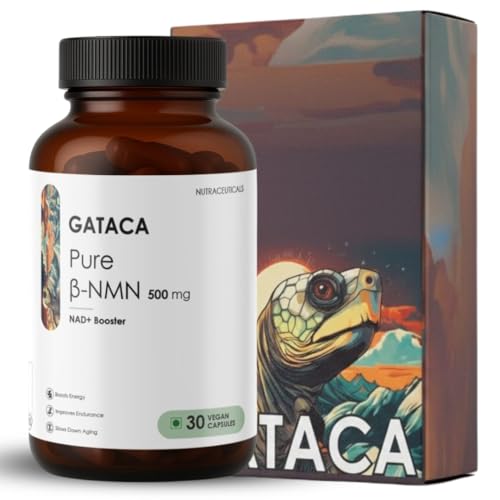 Image of GATACA Pure β-NMN 500 mg | Nicotinamide Mononucleotide Supplement for NAD+ Boost | Supports Cellular Energy Longevity & Endurance | Promotes Healthy Aging & Vitality | 30 Vegan Capsules