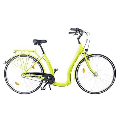 28 Zoll Alu Fahrrad City Bike Damen 3 Gang Nabenschaltung Tiefeinsteiger Hellgrün
