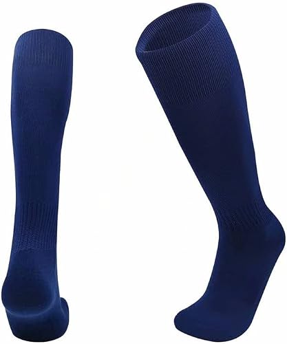 Trendy Lane Unisex Kids Navy Football, Rugby, Hockey Sports Knee High Long Socks, Kids, Adults, Juniors, Knee High Sport Socks Outdoor Game Soccer Socks (3-6, )