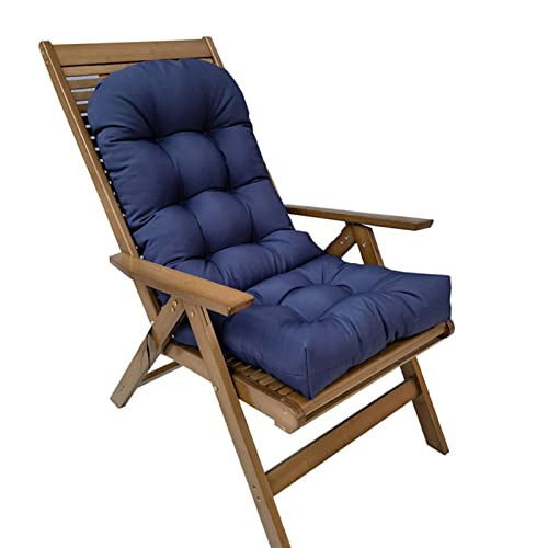RPZVGG 45x19x4 Pulgadas Cojines para Silla Mecedora Cojines para Silla Adirondack, Cojines para Silla de Patio con Mechones para Silla Mecedora de Interior y Exterior Cojín(Navy Blue)