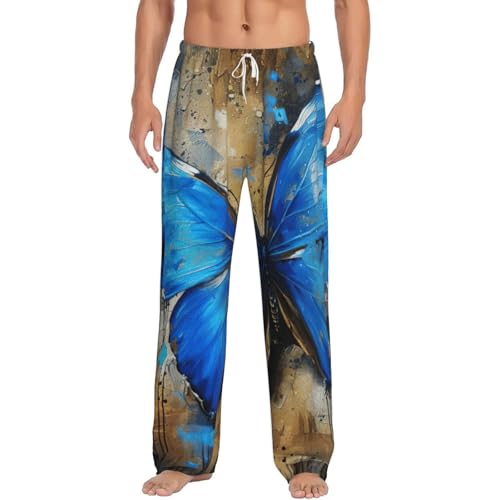 Pyjama papillon bleu homme pour des week-ends cocooning et relax