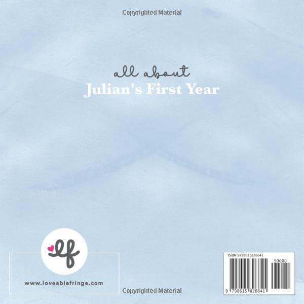 Julian: All About Baby Julian's First Year [Personalized Baby Book]