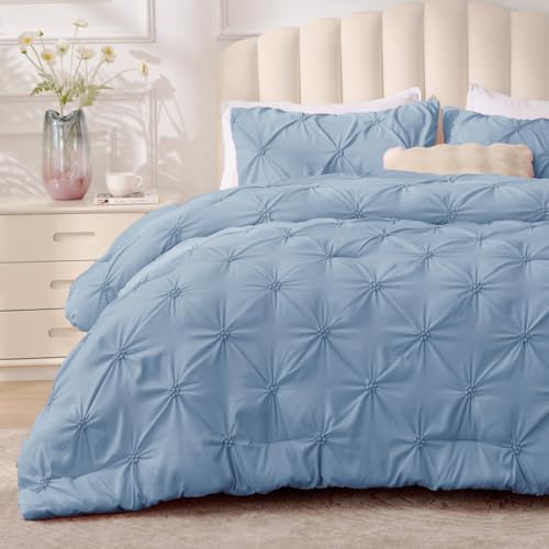 Image of BEDELITE King Comforter Set Cornflower Blue,Lightweight & Soft Comforter