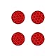 4R Quattroerre.it 5572 Reflektierende Aufkleber Diamond Refractive Stickers Flat, Rot Kreise, 4 Stück Durchmesser 30 mm
