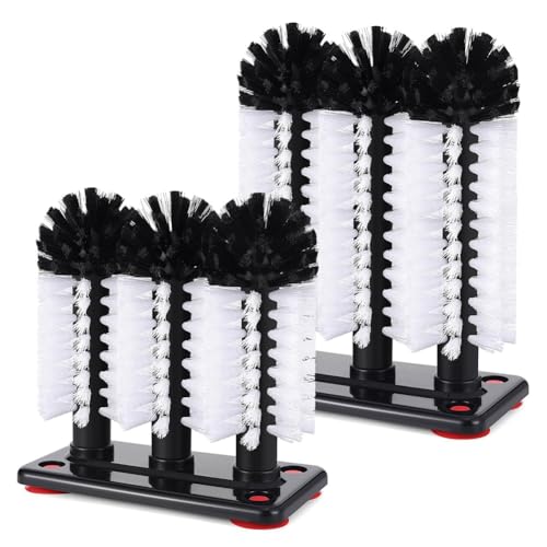 Brosse de nettoyage de bouteille d'eau et verres à ventouse pour évier de bar