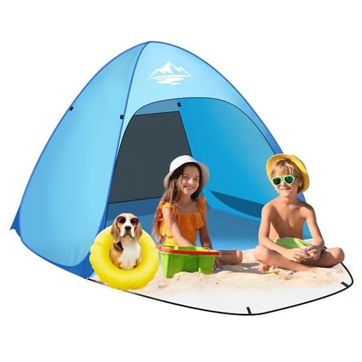 Purebox Tente de Plage, Pop Up Tentes pour 1 à 3 Personnes / 3 à 4 Personnes, Tente Anti UV Bébé UPF50+, Automatique Portable pour Famille Camping Jardin