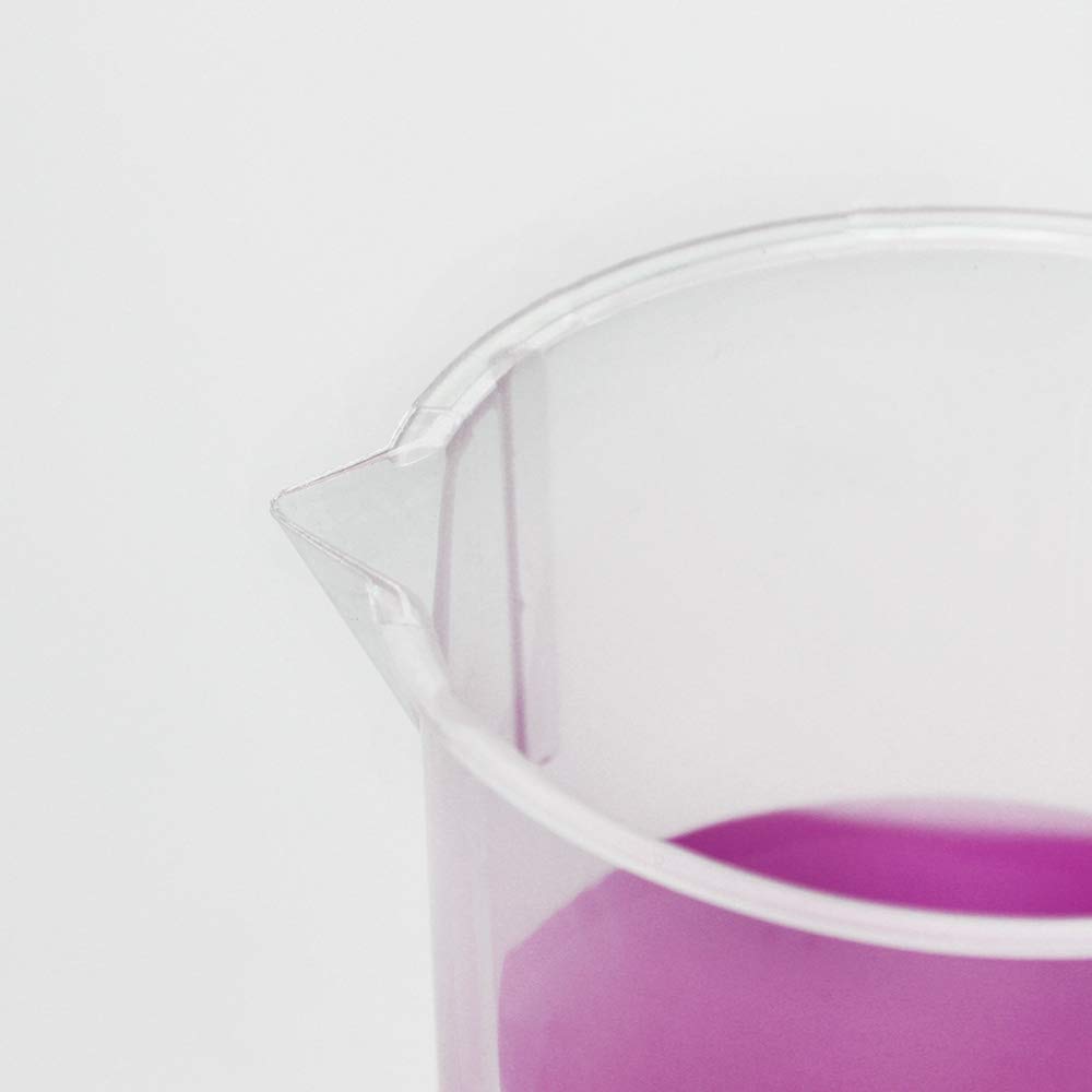 4pcs of Stackable Plastic Beakers, Vol.500ml, PP Material, with Molded Graduation, LVB004