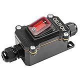 OELFFOW Waterproof On Off Toggle Switch Double Outlet with Red Light Rocker Button Inline Cord Switc