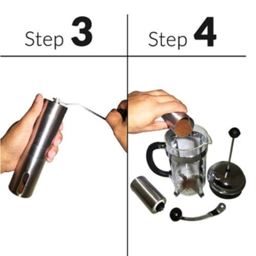Molinillo de Café Gatuida manual de acero inoxidable y cerámica portátil 4