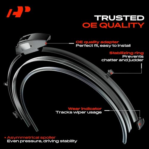 A-Premium 26"/20"/12" Windshield Wiper Blades Compatible with Toyota Highlander & Hyundai Palisade & Lexus GX460 - Front Rear Wipers Blade Set for Hook/RL2, with Wear Indicator & Towel (Pack of 3) by A-Premium - Image 5