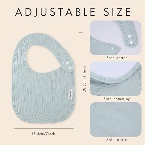 Image of Muslin Baby Bibs for Drooling and Teething,Bibs for Boys Girls