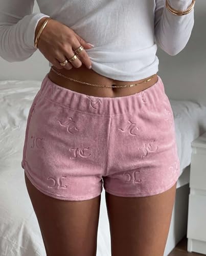 Image of Juicy Couture Women's 2-Pack Sleep and Lounge Velvet Fleece Dolphin Shorts