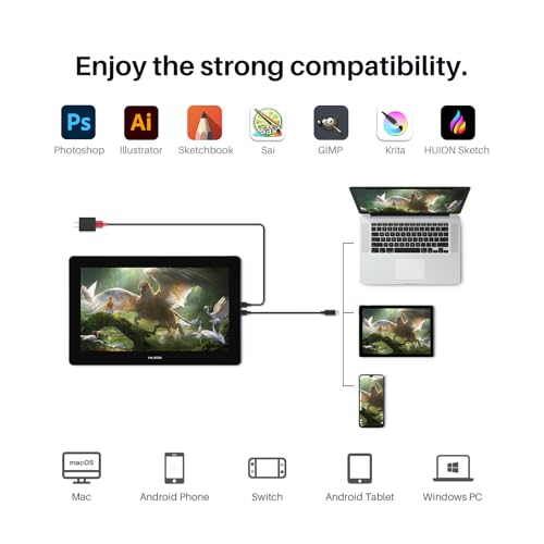 Professional Drawing Tablet with Screen 2K