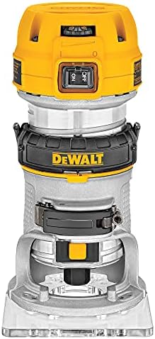 DEWALT Router, Fixed Base, 1-1/4 HP, 11-Amp, Variable Speed Trigger, Corded (DWP611),Yellow