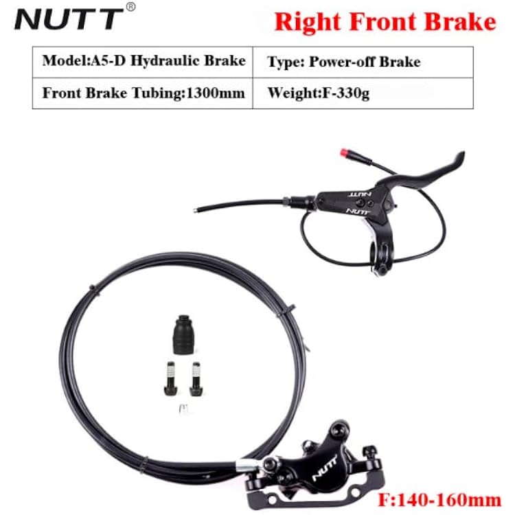 Nutt A5-D Electric Scooter Hydraulic Brake for Zero 10X Mini KUGOO G1 Booster ES3 Dualtron Ultra Speedway E-Scooter Parts (Right Front)