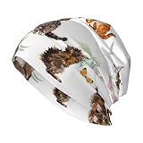 Lawenp Cowboy Black Hat Western Boots Chapeau Unisexe pour Adulte, Bonnet en Tricot Doux, Chaud et Durable pour Temps Froid. Casquette