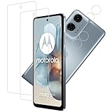 【2+2枚セット】KPNS 日本素材製 強化ガラスMoto G24 用 ガラスフィルム カメラフィルム カバー 保護フィルム