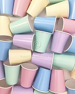 Beautiful Balloons 35 x Pastel Rainbow Ice Cream Shade Paper Party Cups