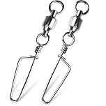 9KM DWLIFE Fishing Swivels Ball Bearing Fishing Snap Swivels with Coastlock Clips,Stainless Steel Quick Change Sea Fishing Accessories Carp Fishing Tackle for Saltwater Freshwater 0#-15lbs 30pcs