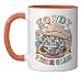 Howdy Fourth Grade Cowgirl Western 4th Grade Back to School Ceramic Mug, Orange/White