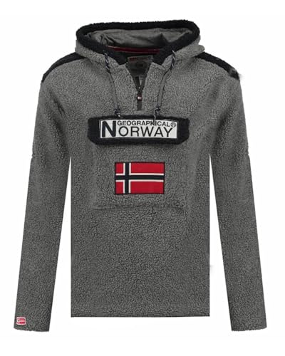 Sweat homme sherpa rouge Geographical Norway veste polaire zippée ultra chaude
