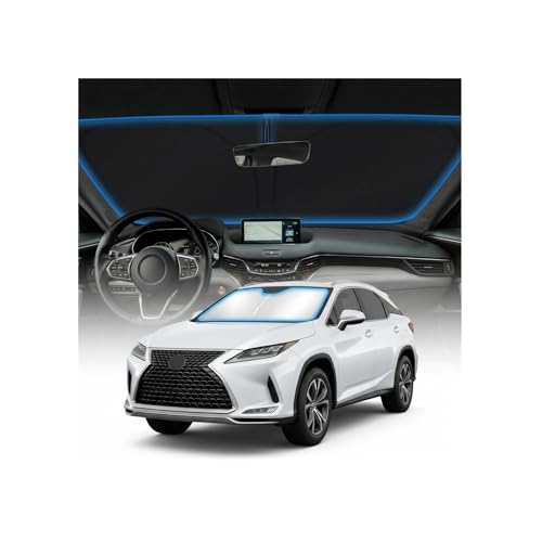 for Lexus RX 350 450h Windshield Sun Shade Cover - Custom Fit for RX Accessories 2016-2022 Foldable Sunshade UV Protection & Heat Shield Sun Visor Accessories