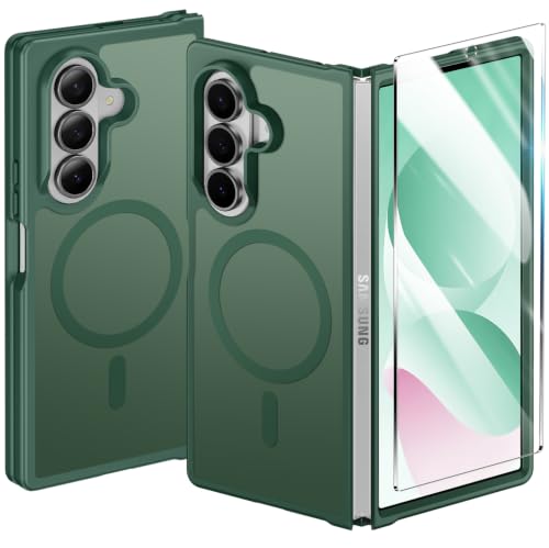 Samsung Galaxy Z Fold 8 Ultra�pFNTCASE�P�[�X:Galaxy Z Fold 7�P�[�X:[Magsafe�Ή�] [�X�N���[���v���e�N�^�[]�~���^���[�O���[�h�̗����ی�A�������}�b�g���C�d�b�J�o�[-�O���[��