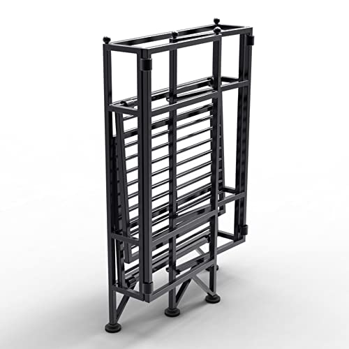 Image of Convenience Concepts Xtra Storage Shelves - 2-Tier Folding Metal Storage Shelves, Closet Organizer for Office, Laundry Room, Bedroom, Garage, Kitchen, Bathroom, Black