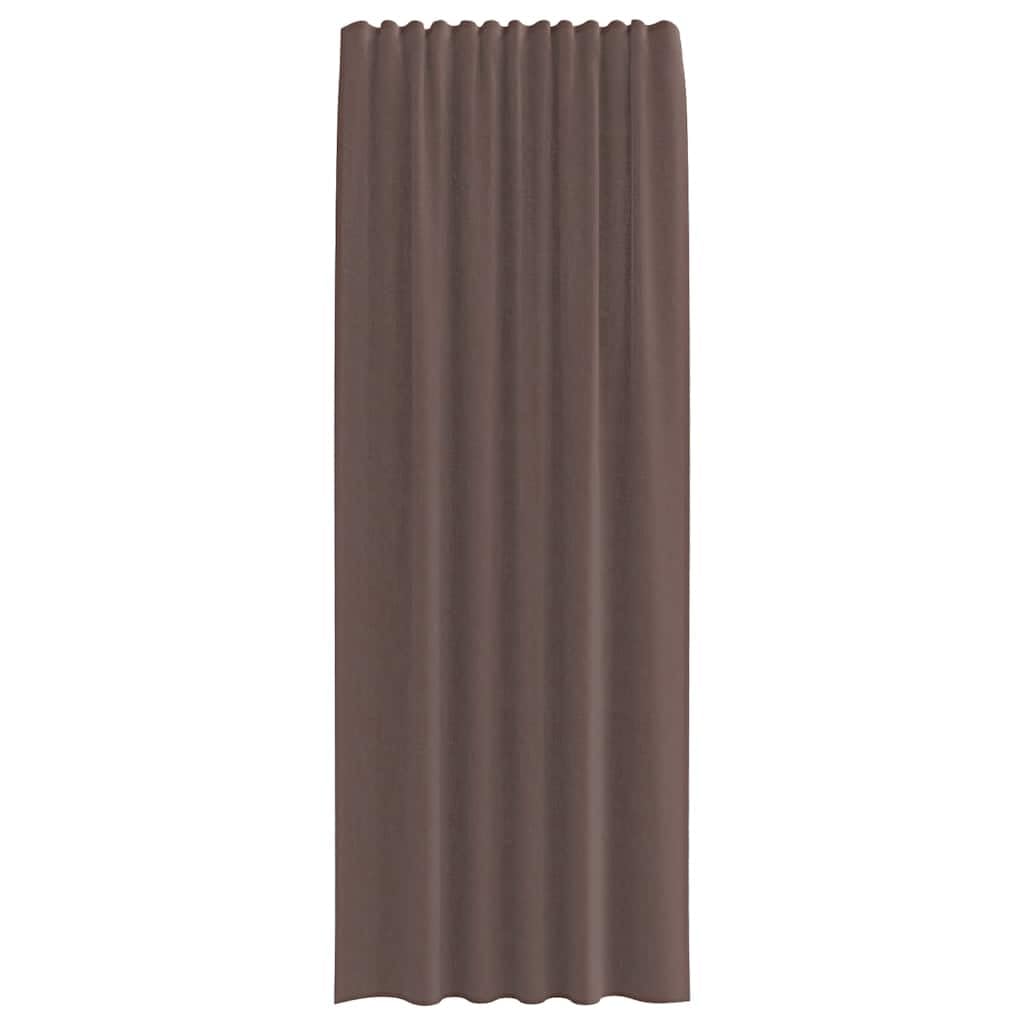 Voile Vorhänge mit Stangentaschen, 2 Stück braun, 140x260 cm, 100% Polyester, semi-transparent, Sichtschutz und Sonnenschutz, pflegeleicht, für Wohnzimmer Schlafzimmer Küche Balkon