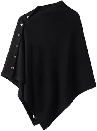 Womens Soft Shawl Wraps Casual Knitted Scarf Poncho Cape Lightweight Sweater Coat for Spring Fall Winter