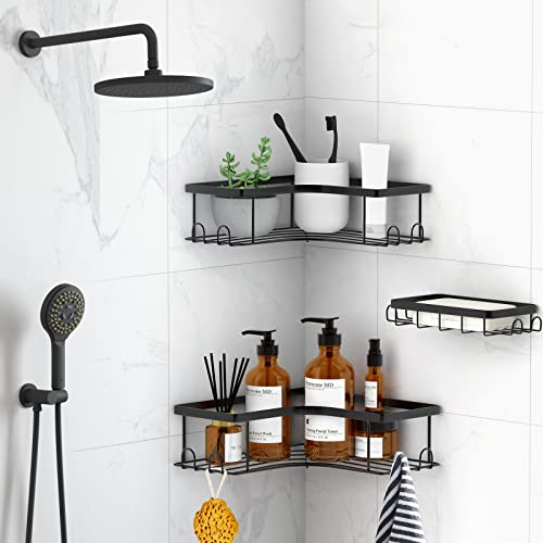 Livingpai Corner Shower Caddy, Corner Shower Organizer, Corner Shower Shelves, Adhesive Bathroom Organizer For Bathroom Storage, Large Capacity Shower Rack For Toilet, Kitchen And Dorm(Corner 3 Pack) #TOP2
