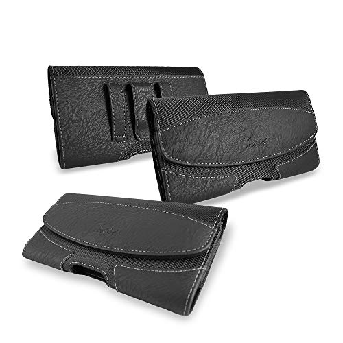 for OnePlus Nord N100 Case; TMAN Durable Holster Leather Belt Clip/Belt Loops Pouch Case for Metro and T-Mobile OnePlus Nord N100 (Slim Size Fit)