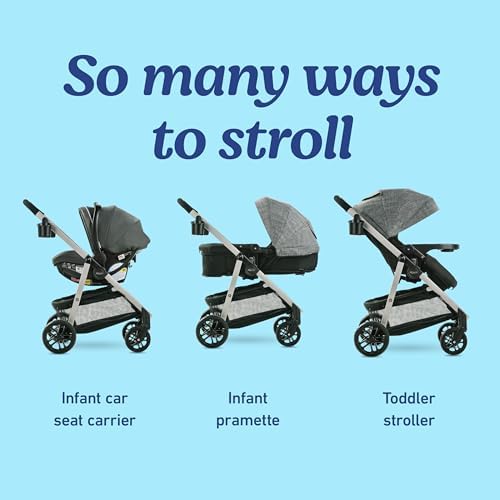 Graco Modes Pramette Travel System | Stroller & Car Seat Combo | 3-in-1 Stroller Modes | Includes Graco SnugRide 35 Infant Car Seat | Ellington - 1