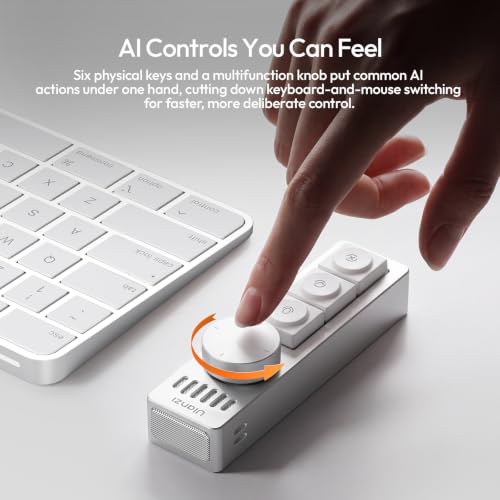 ULANZI AU05 Vibekey Wireless AI Voice Keyboard with Push-to-Talk Mic | 3 Keys and Rotary Knob, Hold-to-Speak Voice-to-Text, Plug-and-Play Dongle, Magnetic RechargeableApp-Customizable for PC Mac - image 4