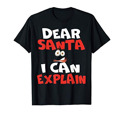 Dear Santa I Can Explain Funny Christmas Gifts Caring Xmas T-Shirt