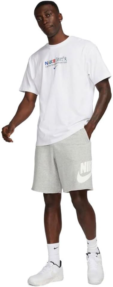 Nike Club Alumni Men's French Terry Shorts (Dark Grey Heather/White/White, DX0502-063)