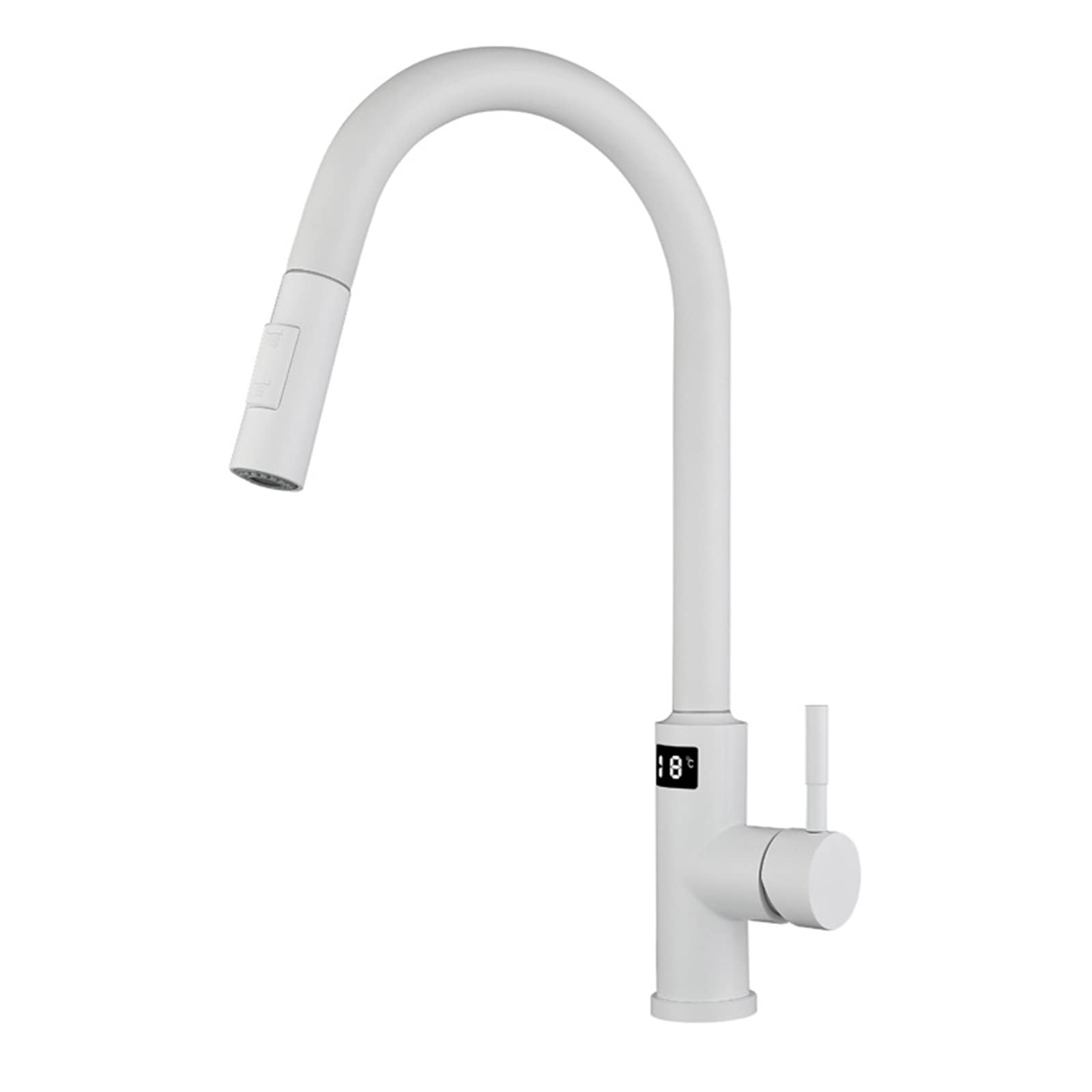 Lmysxaoz Blanc Touch Kitchen Faucet, Sink Faucets With Pull Down Sprayer,Commercial Single Handle Spring Stainless Steel Faucet Temperature Display,Gold(Blanc)