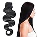 Produktbild (Can be Dyed) 8"-30" 8A 100g 1 Bundle (DISCOUNT ON 3 BUNDLES)100% Remy Virgin Brazilian Human Hair Unprocessed Natural Black Color Double Weft Human Hair Weave Extensions Body Wave 26"