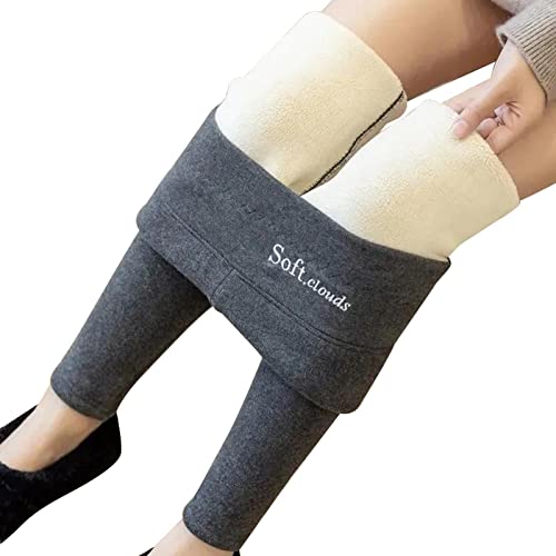 Legging forrada de lã | Leggings Soft Clouds Fleece Para Mulheres,Calça justa para clima frio, gross