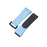 ROUHO Nylon & Pelle Cinturino Orologio Sportivo Ricambio Tela Chiusura a Strappo Cinturino Orologio per Richard Mille RM11 RM50 RM53-Azzurro