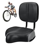 Komfort Dreirad Bike Saddle – Weiches Kissen, übergroß, gepolsterter Sattelsitz | Langlebige Sitze mit Hinterstütze, Stallräume für Stadtfahrrad und Dreiräder
