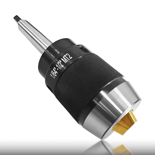 Image of Kroshine MT2 1/64"-1/2" Special Heavy Duty Keyless Drill Chuck, MT2 Shank Lathe Chuck, Titanium Jaws