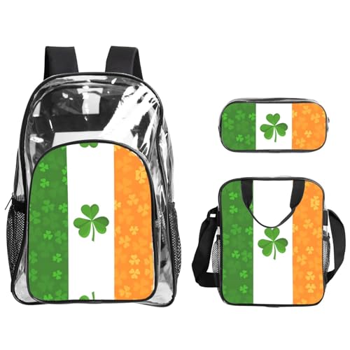 WBQLSL Ensemble sac à dos imprimé rouge de couleur unie,