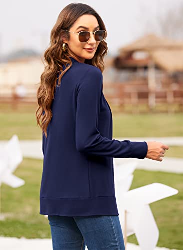Image of Womens Casual Lightweight Long Sleeve Cardigan Flowy Soft Open Front Knit Cardigan Sweaters