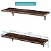 SUPERJARE Wall Mounted Floating Shelves, Set of 2, Display Ledge, Storage Rack for Room/Kitchen/Office - Brown